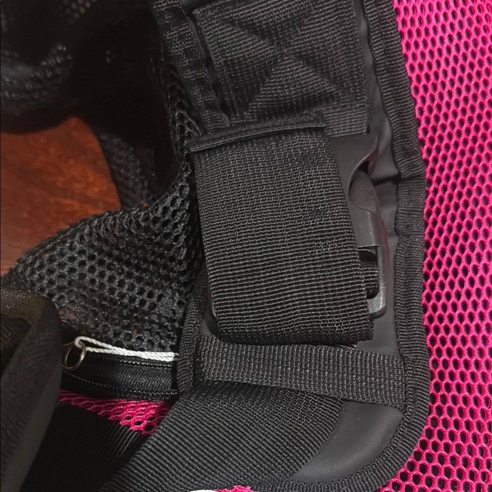 Pink and Black Mesh Pet Sling Carrier